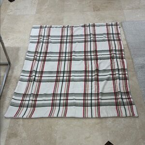 Threshold Soft Blanket with Red and Green Accents